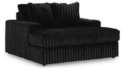Midnight-Madness Oversized Chaise Velvet - Onyx