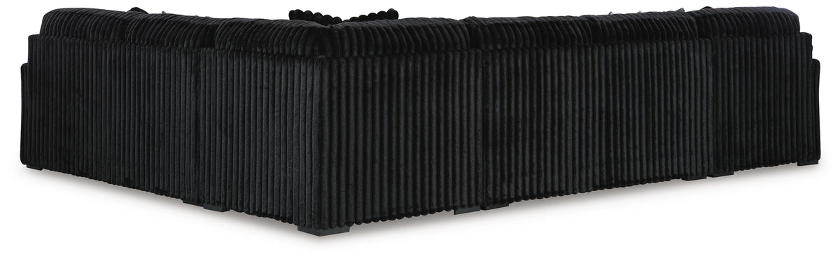 Midnight-Madness 4-Piece Sectional with Chaise Velvet