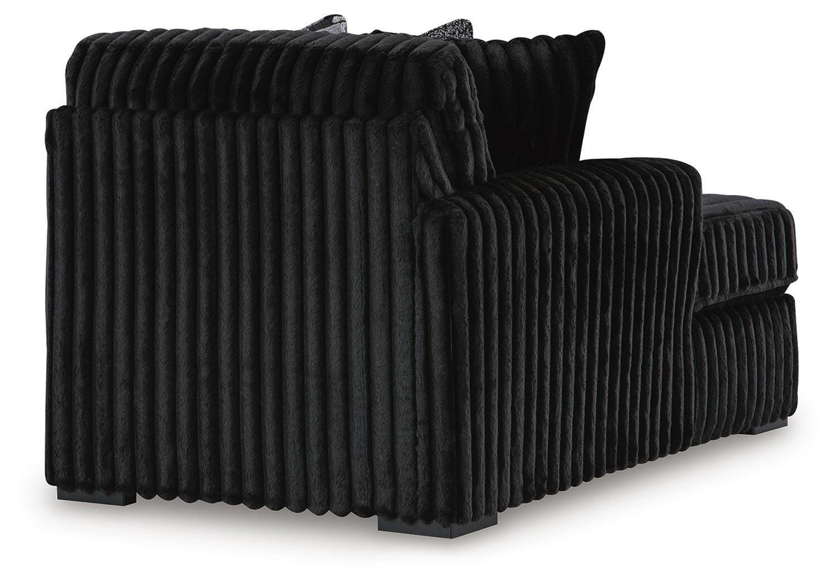 Midnight-Madness 3-Piece Sectional with Chaise Velvet