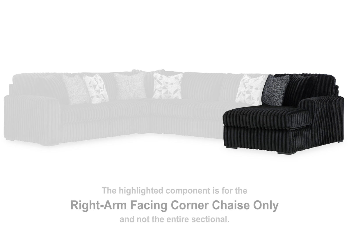 Midnight-Madness RAF Corner Chaise Velvet