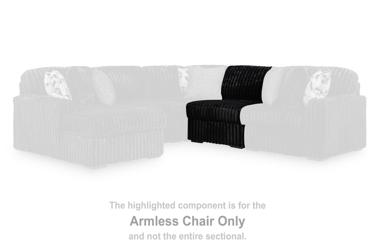 Midnight-Madness Armless Chair Velvet