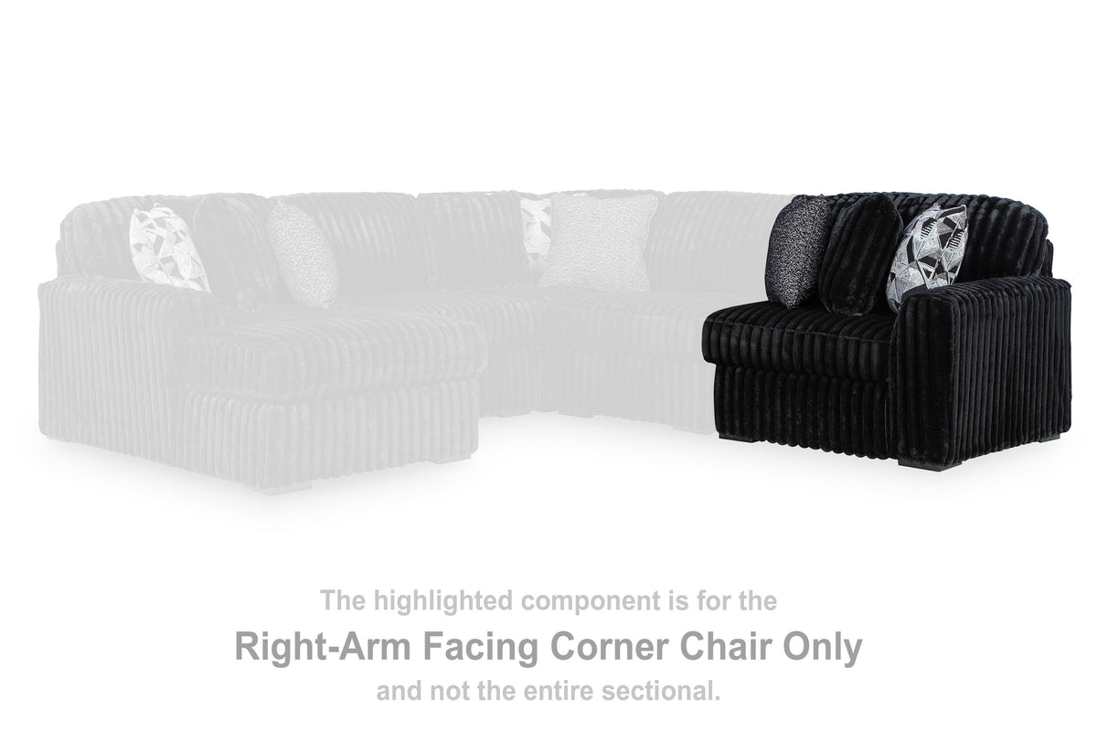 Midnight-Madness RAF Corner Chair Velvet