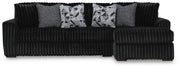 Midnight-Madness 2-Piece Sectional Sofa with Chaise Velvet