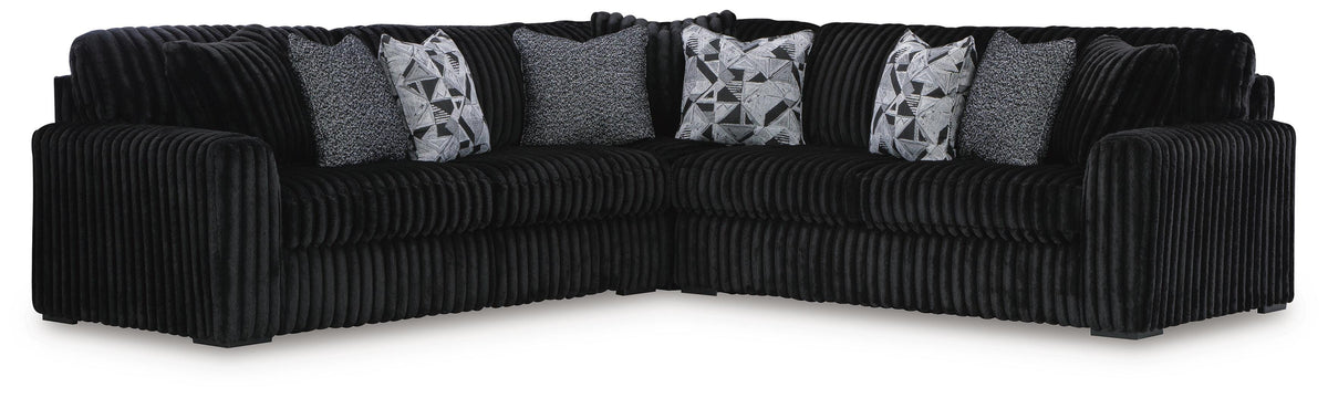 Midnight-Madness 3-Piece Sectional Velvet