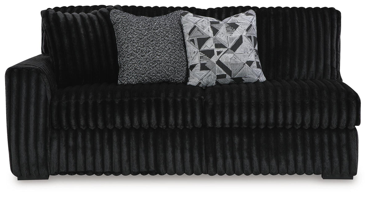 Midnight-Madness 3-Piece Sectional with Chaise Velvet