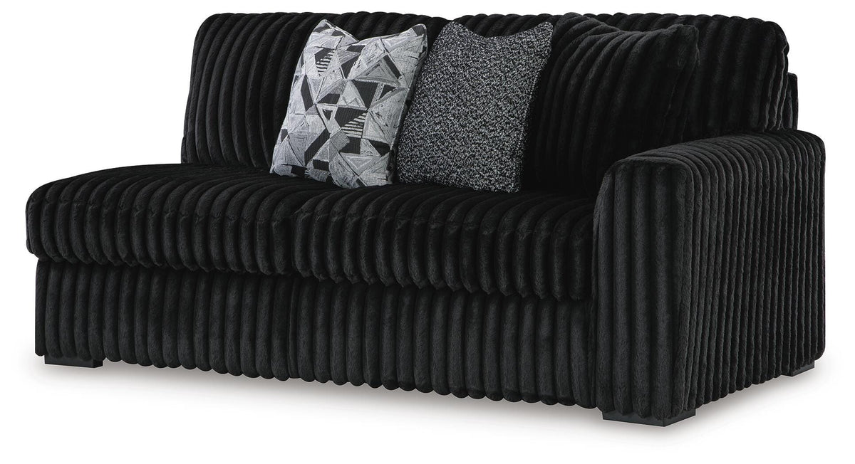 Midnight-Madness 3-Piece Sectional with Chaise Velvet