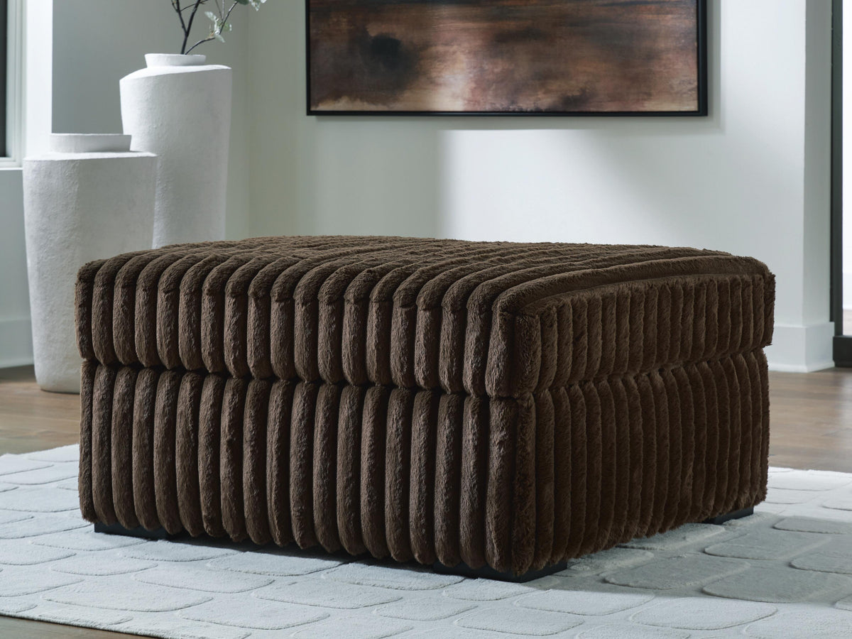Midnight-Madness Oversized Accent Ottoman Velvet