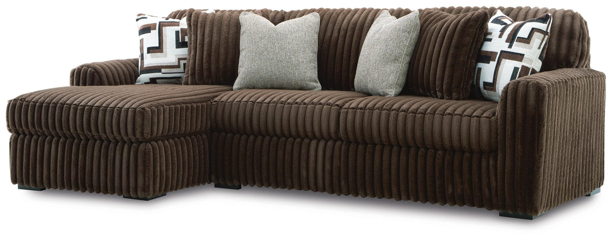 Midnight-Madness 2-Piece Sectional Sofa with Chaise Velvet