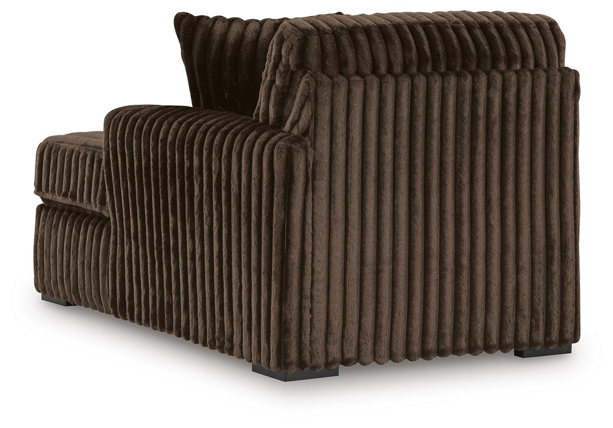 Midnight-Madness 4-Piece Sectional with Chaise, Oversized Chair and Ottoman