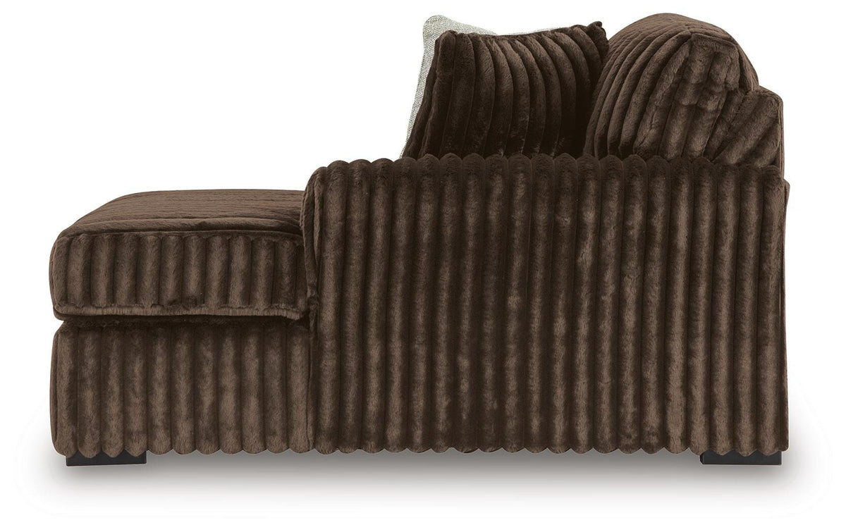 Midnight-Madness 4-Piece Sectional with Chaise, Oversized Chair and Ottoman