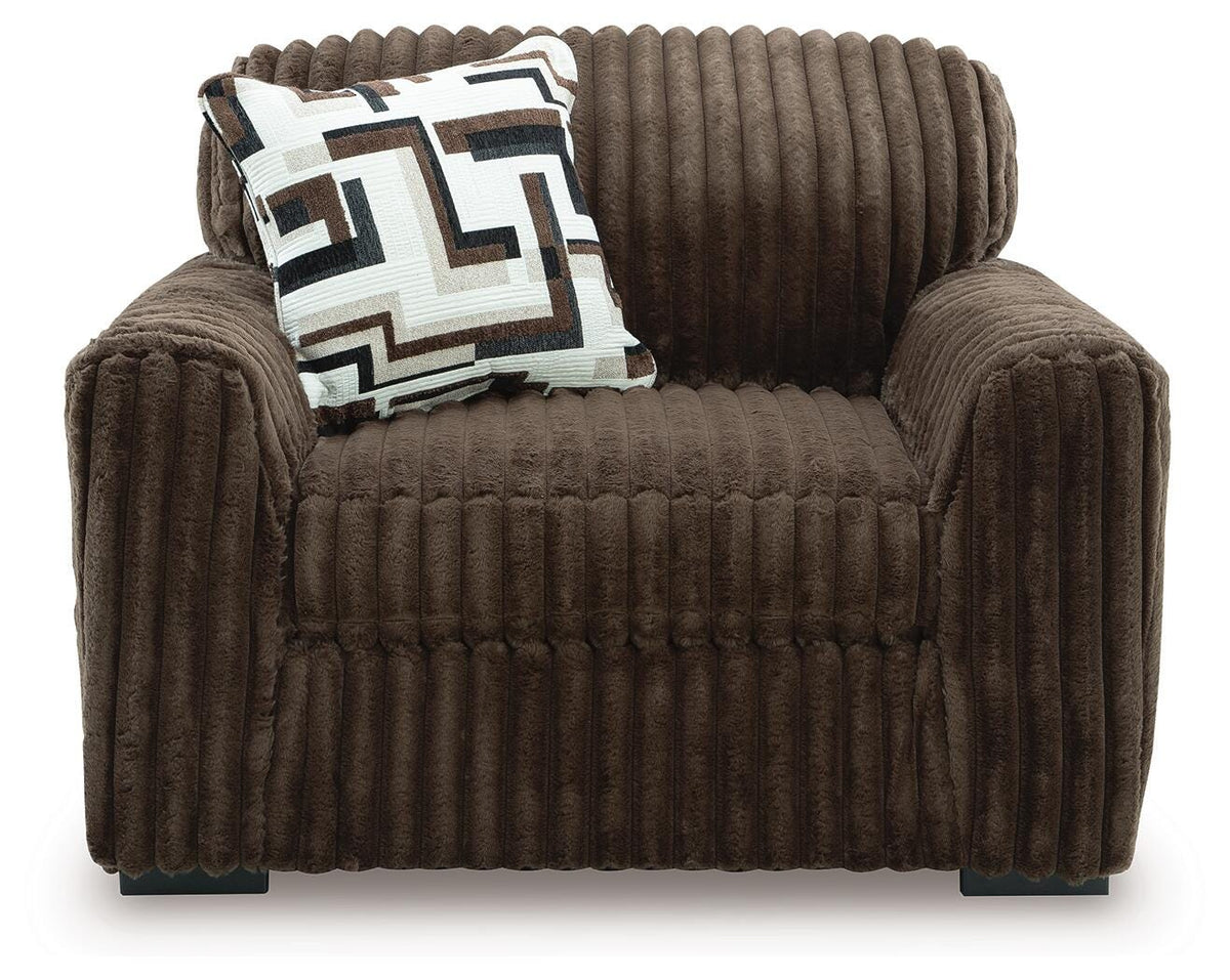 Midnight-Madness 4-Piece Sectional and Oversized Chair