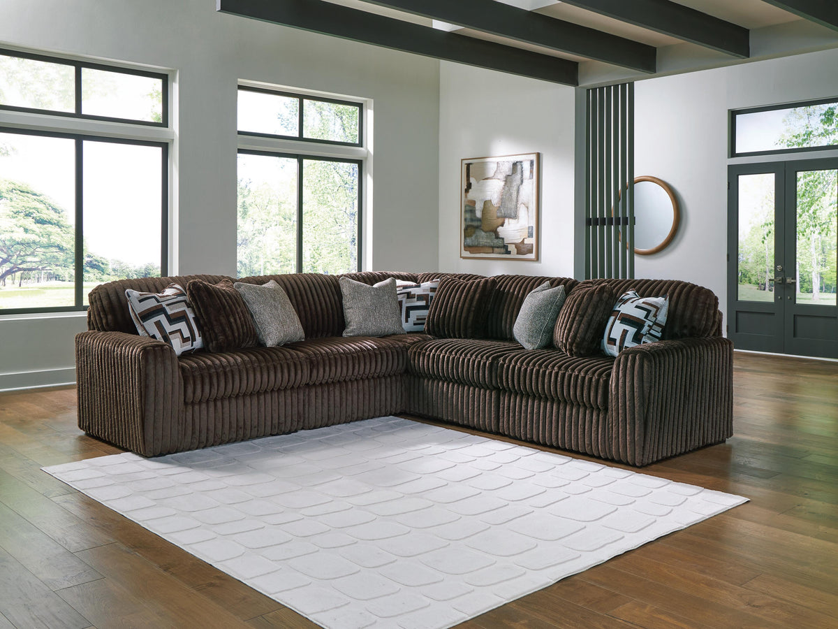 Midnight-Madness 5-Piece Sectional - Chocolate