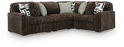 Midnight-Madness 4-Piece Sectional - Chocolate