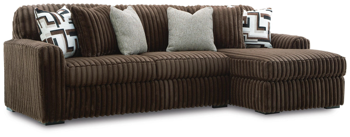 Midnight-Madness 2-Piece Sectional Sofa with Chaise Velvet
