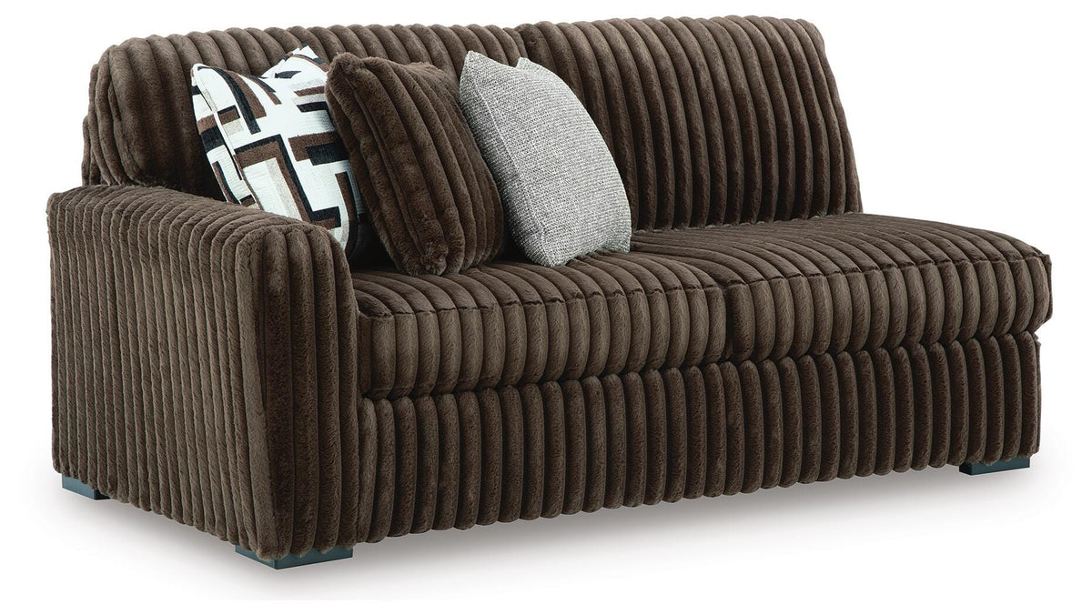 Midnight-Madness 4-Piece Sectional and Oversized Accent Ottoman