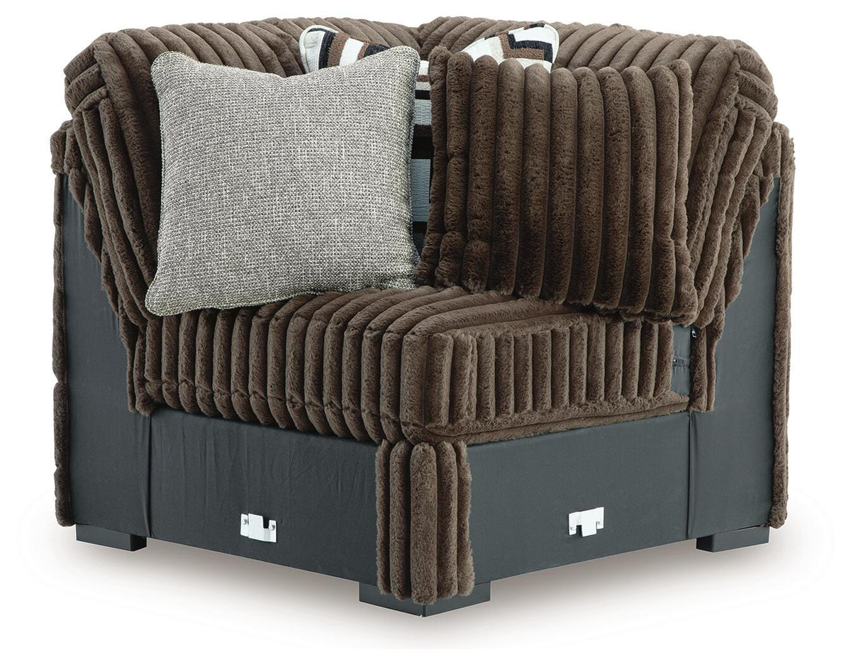 Midnight-Madness 4-Piece Sectional and Oversized Chair
