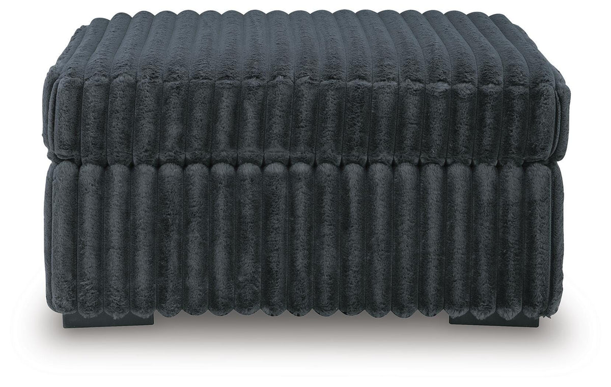 Midnight-Madness Oversized Accent Ottoman Velvet