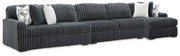 Midnight-Madness 3-Piece Sectional with Chaise