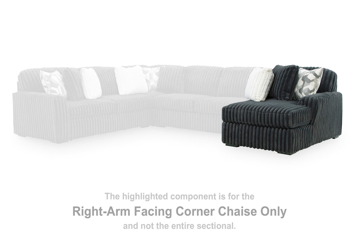 Midnight-Madness RAF Corner Chaise Velvet