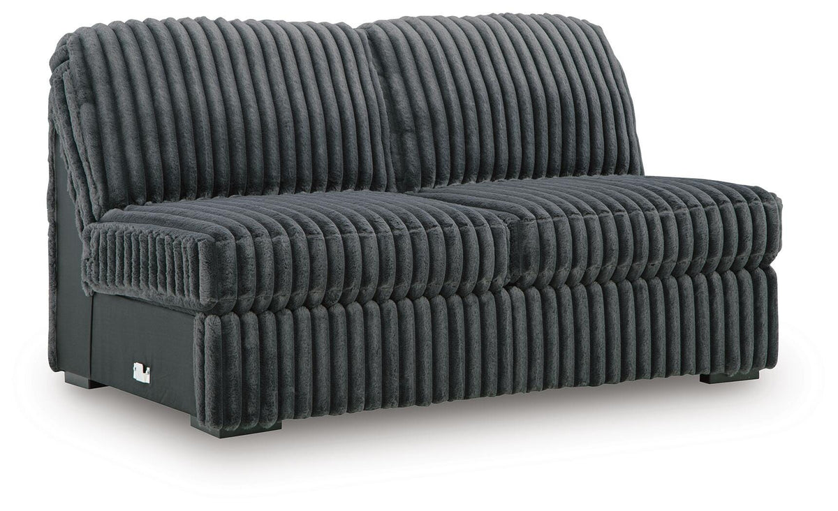 Midnight-Madness Armless Loveseat Velvet