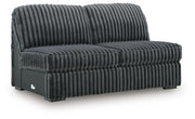 Midnight-Madness Armless Loveseat Velvet