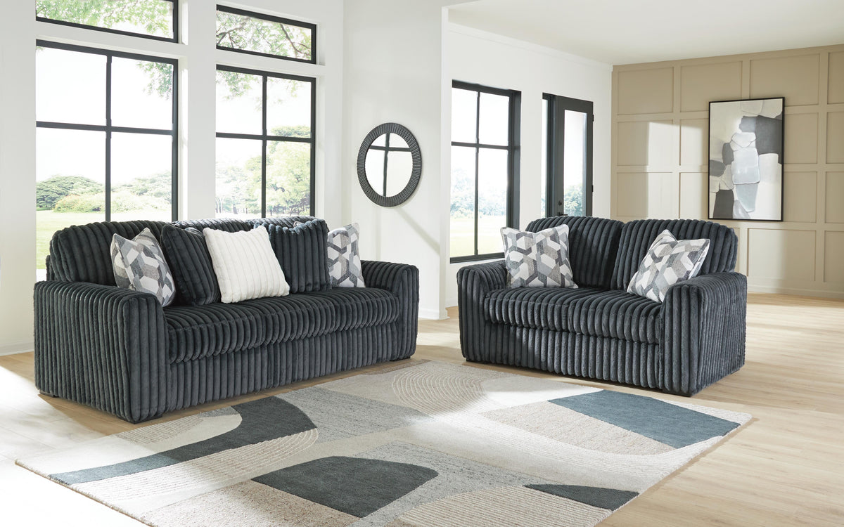 Midnight-Madness Sofa and Loveseat