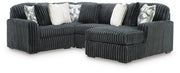 Midnight-Madness 4-Piece Sectional with Chaise