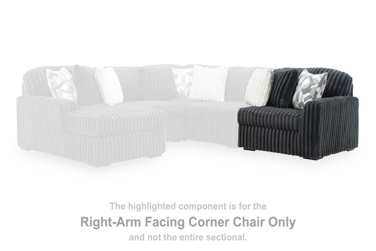 Midnight-Madness RAF Corner Chair Velvet