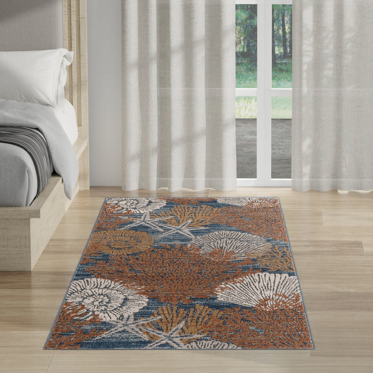 Seaside SDS04 Blue Multicolor Rug - room scene