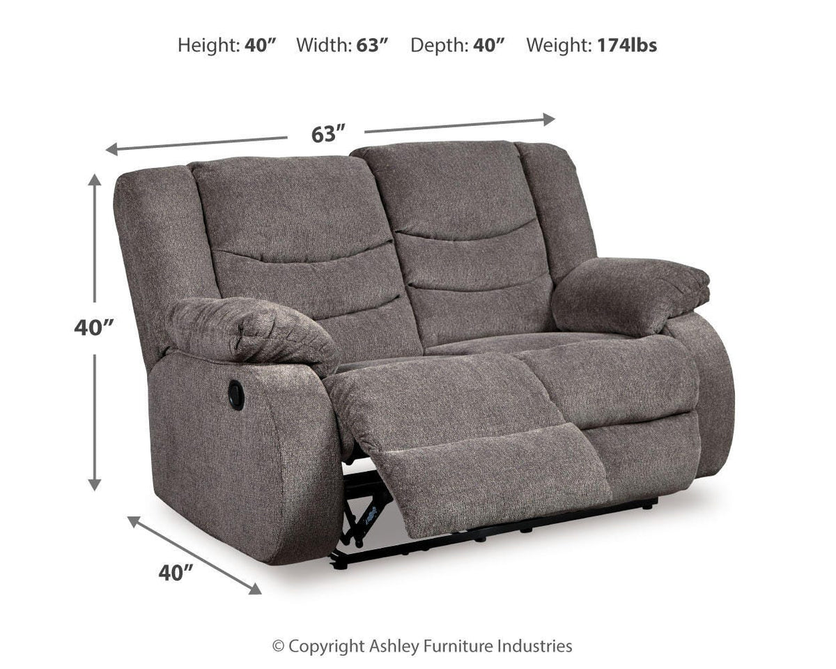 Tulen Reclining Loveseat Chenille