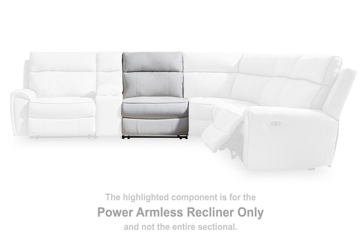 Social Pointe PWR Armless REC w/ADJ Headrest Chenille