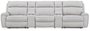 Social Pointe 5-Piece Power Reclining Sectional Chenille