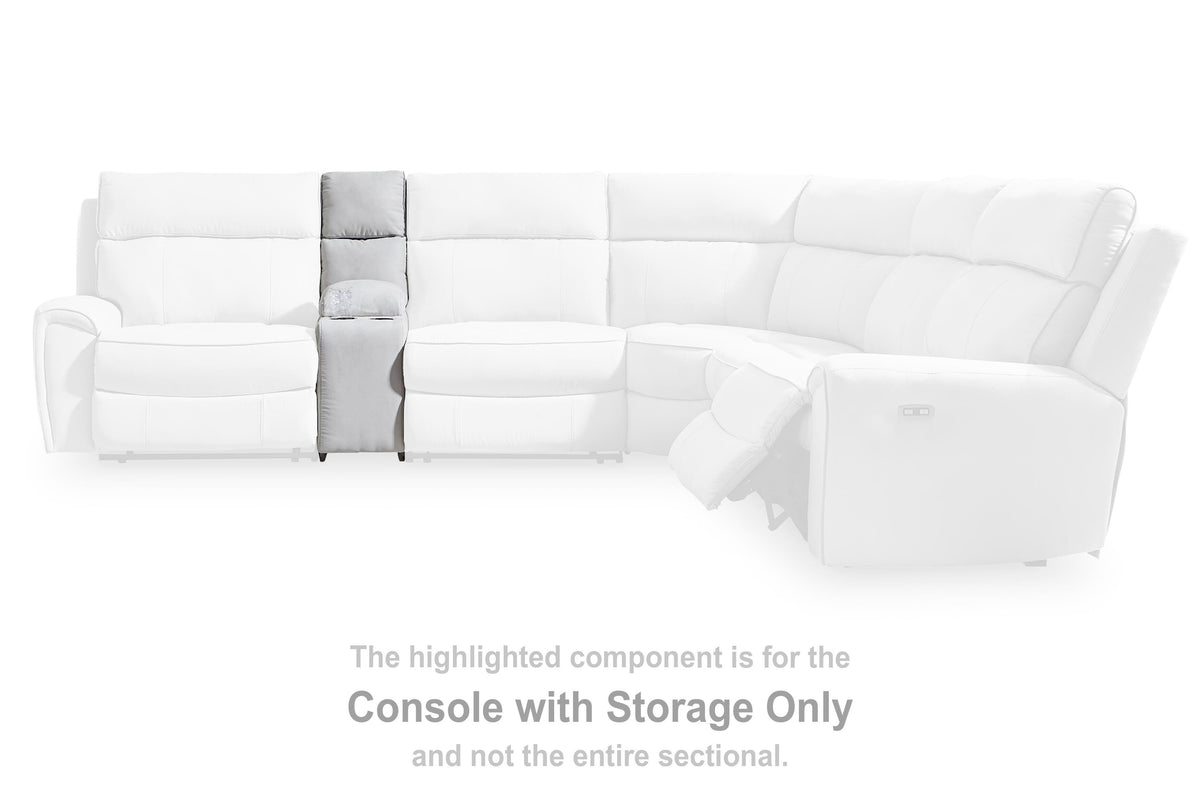 Social Pointe Console with Storage Chenille