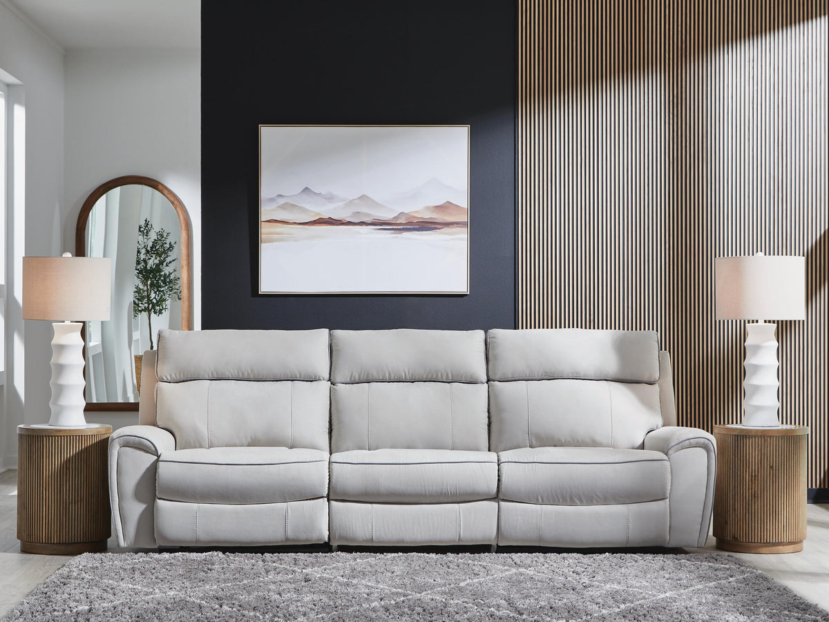 Social Pointe 3-Piece Power Reclining Sectional Chenille