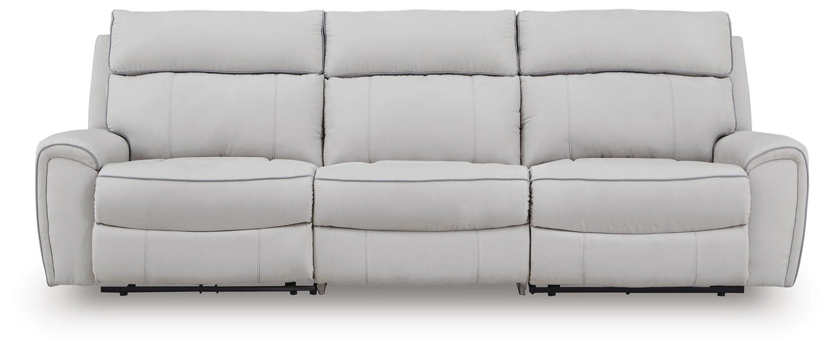 Social Pointe 3-Piece Power Reclining Sectional Chenille