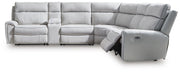 Social Pointe 6-Piece Power Reclining Sectional Chenille