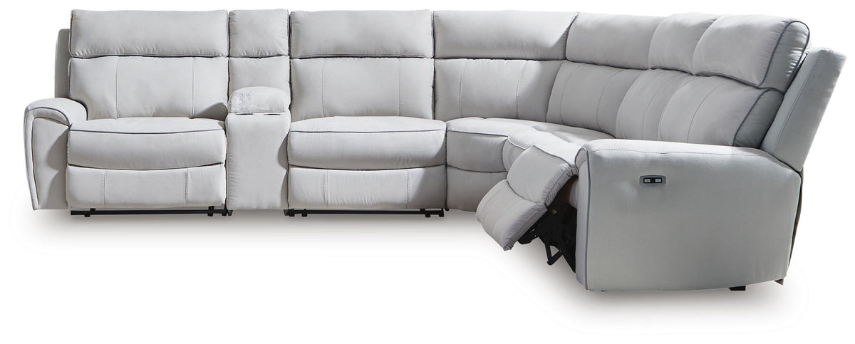 Social Pointe 6-Piece Power Reclining Sectional Chenille