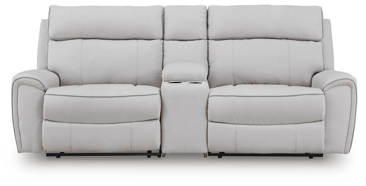 Social Pointe 3-Piece Power Reclining Sectional Chenille