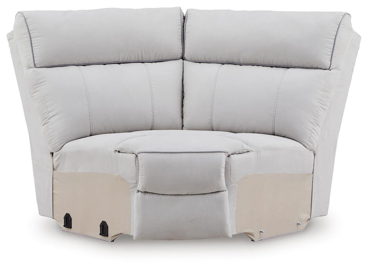 Social Pointe 7-Piece Reclining Sectional with Storage Consoles Chenille