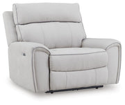 Social Pointe PWR Recliner/ADJ Headrest Chenille