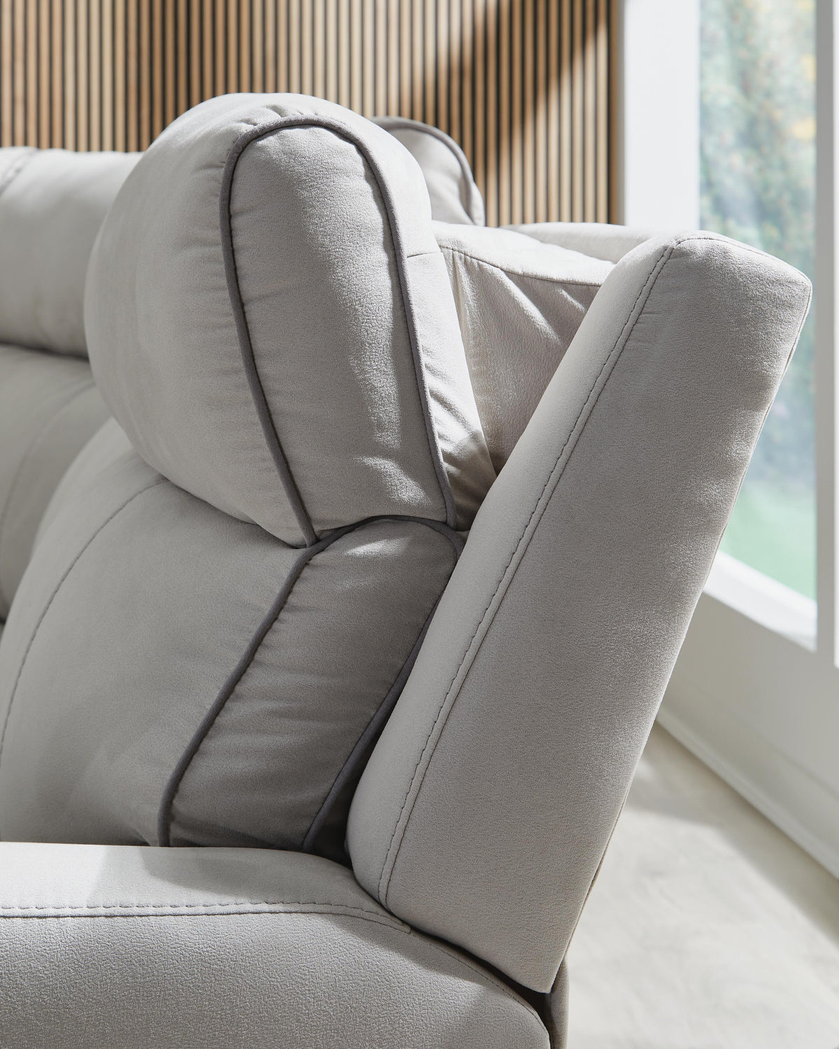 Social Pointe 6-Piece Reclining Sectional with Storage Console Chenille
