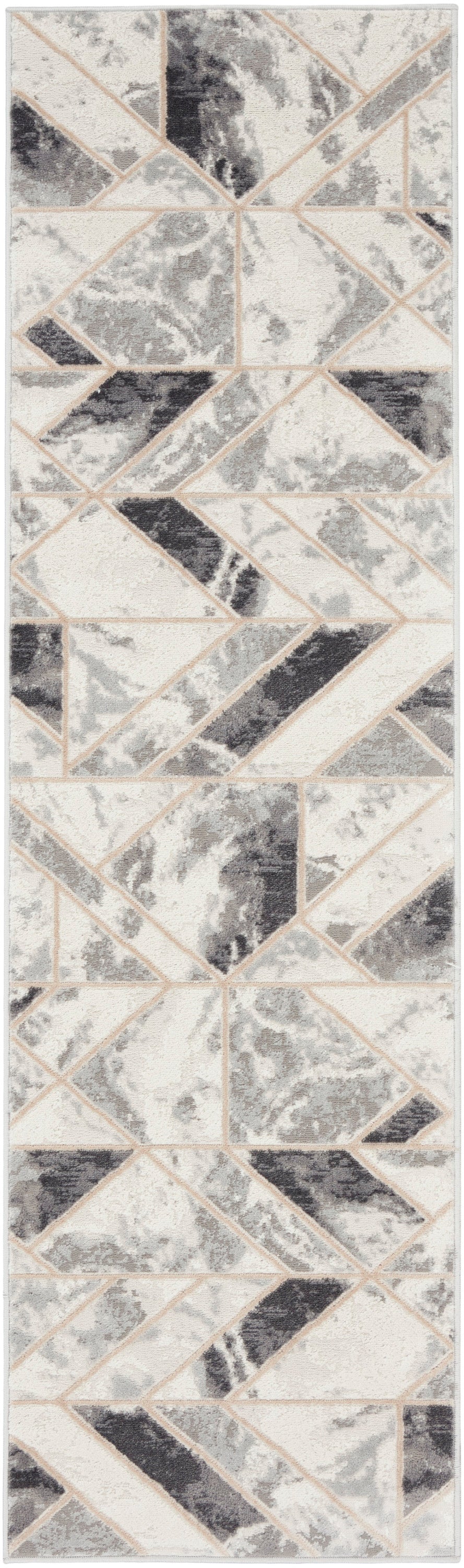 Elation ETN11 Ivory Grey Rug - Runner