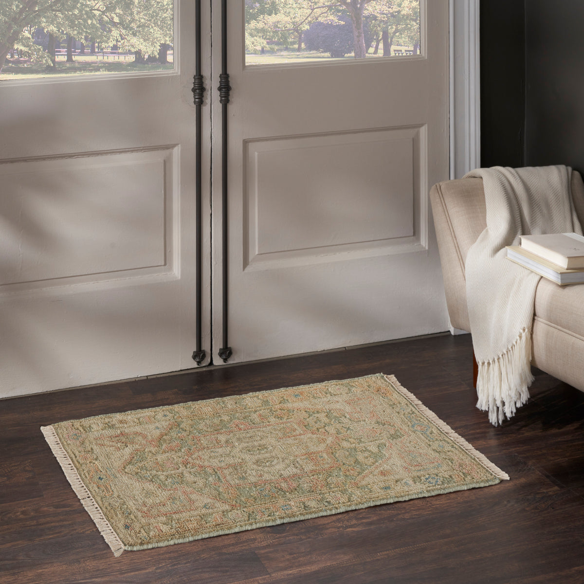 Heritage Vine HTV03 Light Blue Rug - room scene
