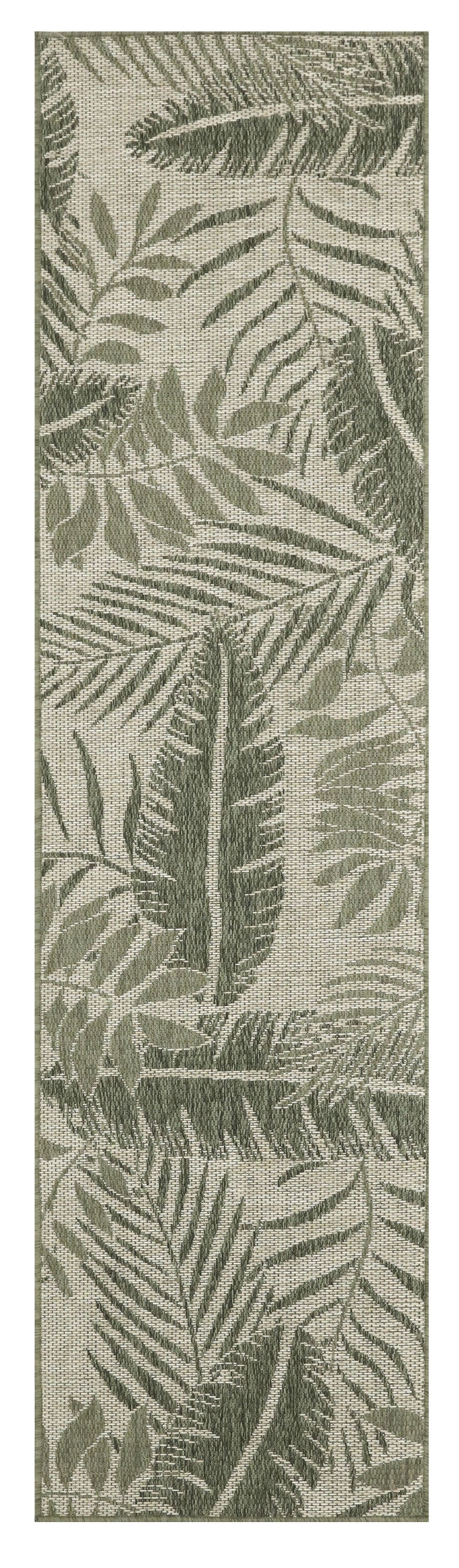 Garden Oasis GOA02 Ivory Green Rug - Runner