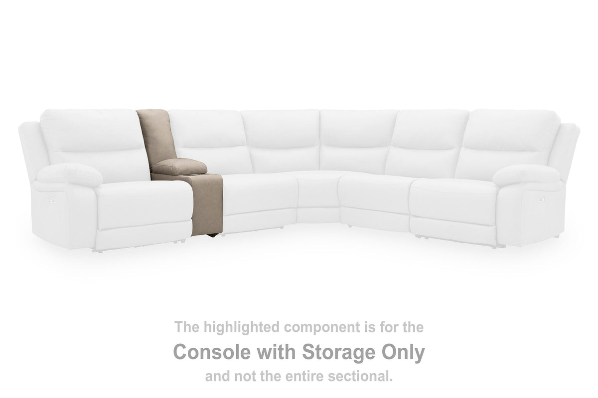 Narwhal Place Console with Storage Faux Leather