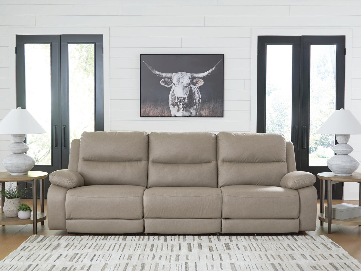 Narwhal Place 3-Piece Power Reclining Sectional Faux Leather