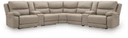 Narwhal Place 7-Piece Reclining Sectional with Storage Consoles Faux Leather