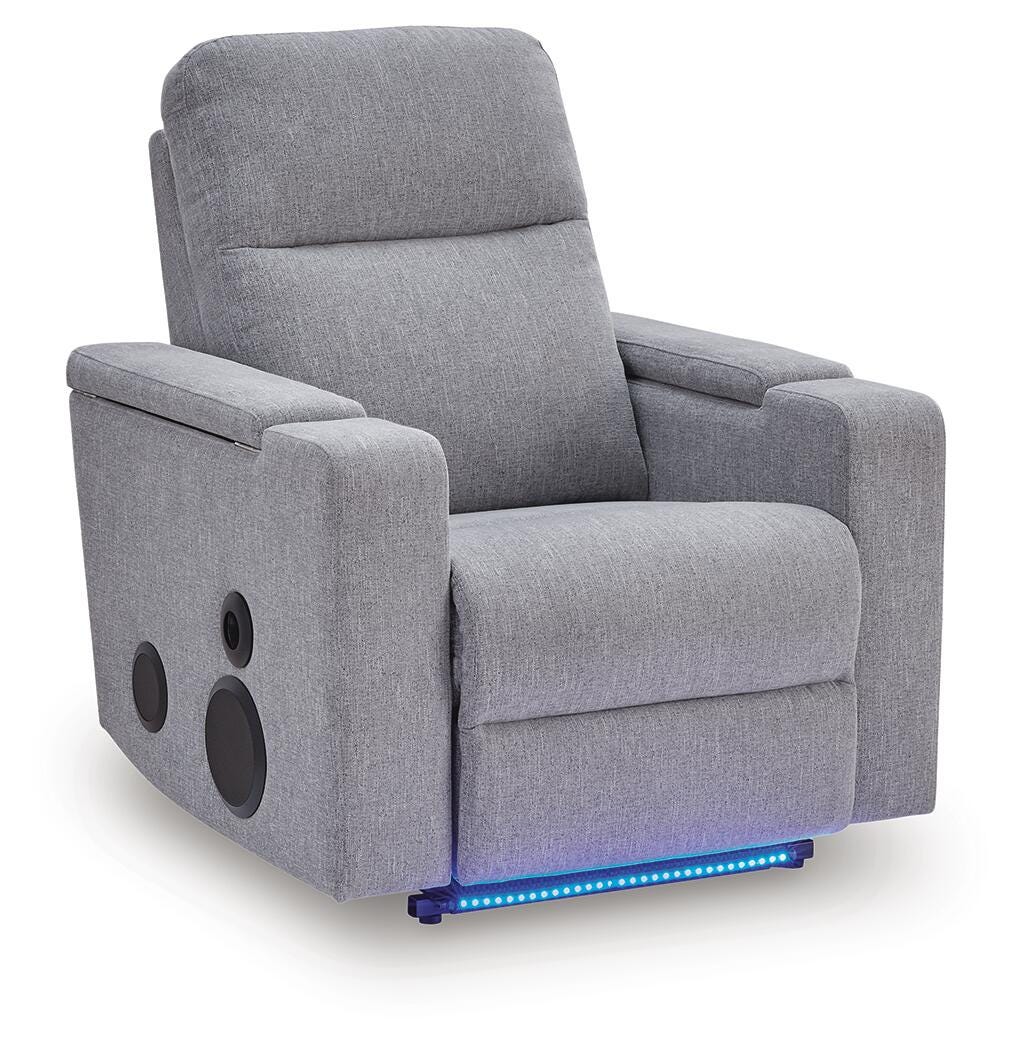Pineland Glider PWR REC w/Audio System Next-Gen Nuvella™ Performance Fabric