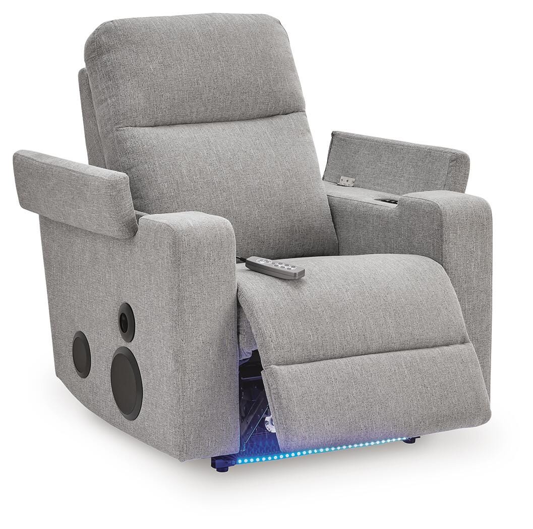 Pineland Glider PWR REC w/Audio System Next-Gen Nuvella™ Performance Fabric