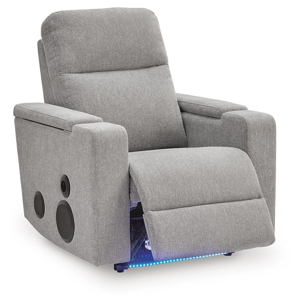 Pineland Glider PWR REC w/Audio System Next-Gen Nuvella™ Performance Fabric